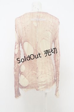 画像6: alice auaa / NetロングスリーブC/S  生成り×レッド O-23-12-25-026-AA-TO-IG-ZS