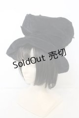 alice auaa / 剥離山高帽  ブラック O-23-12-25-038-AA-AC-OW-ZS