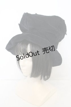 画像1: alice auaa / 剥離山高帽  ブラック O-23-12-25-038-AA-AC-OW-ZS