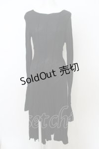 alice auaa / コットンニットワンピース 3 ブラック O-23-12-25-014-AA-OP-YM-ZS