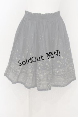 画像1: Jane Marple / 金糸刺繍スカート M ネイビー O-23-12-28-050-JM-SK-IG-ZT370