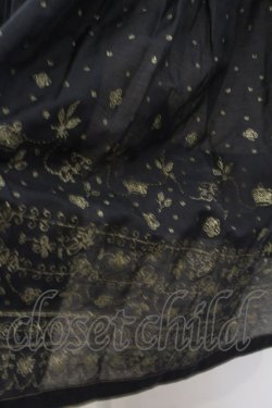 画像2: Jane Marple / 金糸刺繍スカート M ネイビー O-23-12-28-050-JM-SK-IG-ZT370