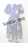 Emily Temple cute /Bloom Rabbitワンピース M ネイビー O-23-12-28-083-ET-OP-OW-ZT372