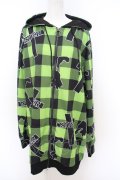 NieR Clothing / クロスpt CHECKERED パーカー  ライトグリーン O-23-12-28-009-PU-TO-IG-ZT367