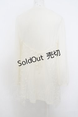 画像2: 【SALE】axes femme / オーガンジー刺繍ニットワンピース  アイボリー O-23-12-28-112-AX-OP-IG-ZT369