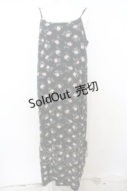 画像1: 【SALE】axes femme / ローズptキャミワンピース  クロ O-23-12-28-144-AX-OP-IG-ZT371