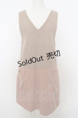 画像1: 【SALE】Franche Lippee / バイカラーウールジャンパースカート  キャメル O-23-12-28-147-LO-OP-IG-ZT072