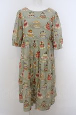 画像1: 【SALE】Jane Marple /Anniversary cakesフラッフィードレス - ミントグレイ O-23-12-29-001-JM-OP-IG-ZT377 (1)