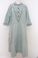 画像1: 【SALE】Jane Marple Dans Le Saｌon /Clover embroideryドレス M サックス O-23-12-29-023-JM-OP-IG-ZT377 (1)