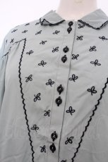 画像2: 【SALE】Jane Marple Dans Le Saｌon /Clover embroideryドレス M サックス O-23-12-29-023-JM-OP-IG-ZT377 (2)