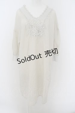 画像1: 【SALE】Jane Marple Dans Le Saｌon /スパンコールネット編みワンピース M ネイビー O-23-12-29-003-JM-OP-IG-ZT377