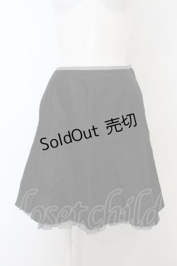 画像1: 【SALE】Jane Marple /ギンガムチェックとデニムのリバーシブルスカート - シロ?クロ?インディゴ O-23-12-29-029-JM-SK-IG-ZT378