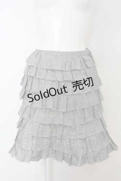 画像2: 【SALE】Jane Marple /ギンガムチェックとデニムのリバーシブルスカート - シロ?クロ?インディゴ O-23-12-29-029-JM-SK-IG-ZT378