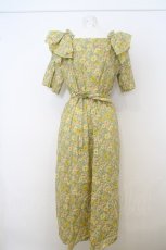 画像2: 【SALE】Jane Marple Dans Le Saｌon /Meadow song shoulder frill ドレス M イエロー?グリーン O-23-12-29-030-JM-OP-IG-ZT376 (2)