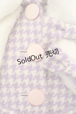 画像4: Angelic Pretty / バニラちゃんコート(千鳥)  ラベンダー×シロ O-23-12-30-205-AP-CO-IG-ZT-C034