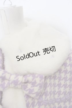 画像5: Angelic Pretty / バニラちゃんコート(千鳥)  ラベンダー×シロ O-23-12-30-205-AP-CO-IG-ZT-C034