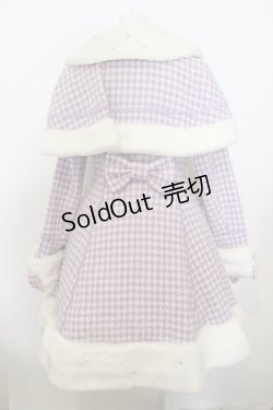 画像6: Angelic Pretty / バニラちゃんコート(千鳥)  ラベンダー×シロ O-23-12-30-205-AP-CO-IG-ZT-C034