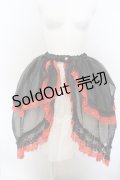 危機裸裸商店 / オーガンジーレースティアードスカート  ブラック×レッド O-24-01-10-027-GO-SK-IG-ZS