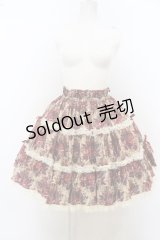 metamorphose / ゴブランブーケレースフリルスカート  アカ系 O-24-01-10-1009-ME-SK-OW-OS