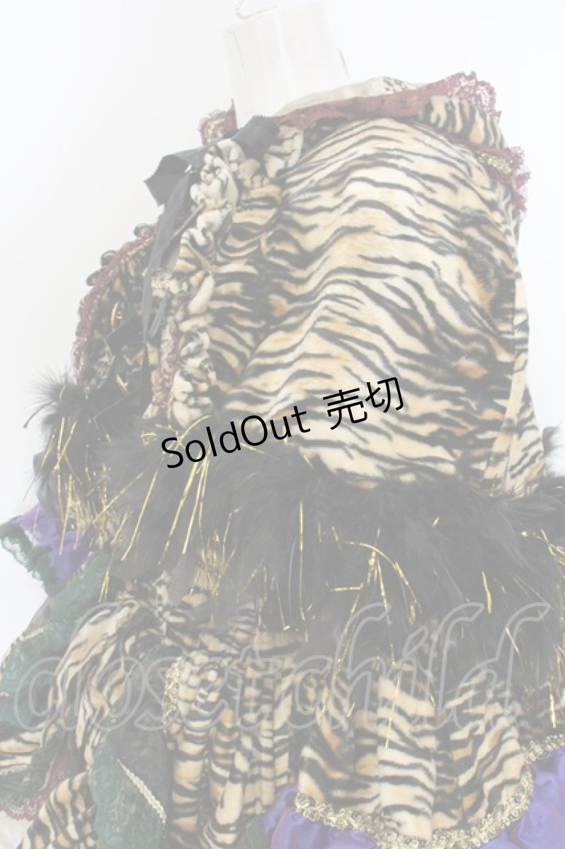 画像2: 【SALE】危機裸裸商店 / タイガーコルセットドレス ケープセット  イエロー×ブラック O-24-01-10-022-GO-CO-IG-ZTC010 (2)