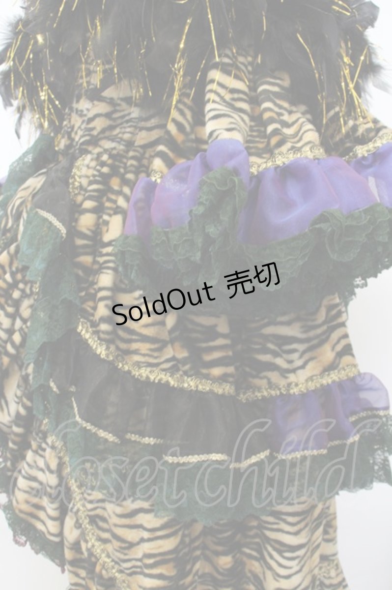 画像3: 【SALE】危機裸裸商店 / タイガーコルセットドレス ケープセット  イエロー×ブラック O-24-01-10-022-GO-CO-IG-ZTC010 (3)