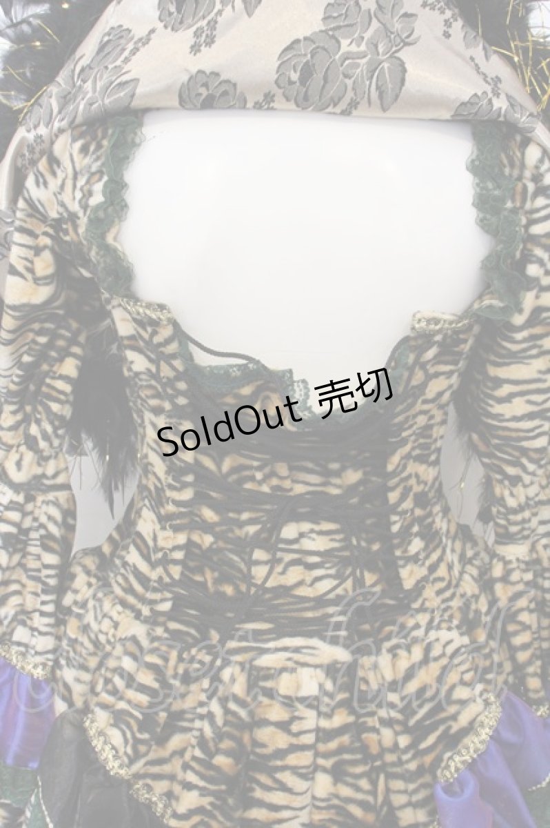 画像5: 【SALE】危機裸裸商店 / タイガーコルセットドレス ケープセット  イエロー×ブラック O-24-01-10-022-GO-CO-IG-ZTC010 (5)