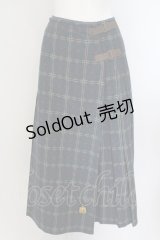 PINK HOUSE / チェック柄デニムキルトスカート  ブルー×グリーン O-24-01-14-001-LO-SK-IG-ZT257