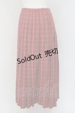 画像5: PINK HOUSE / チェック柄デニムキルトスカート  アカ O-24-01-14-002-LO-SK-IG-ZT257