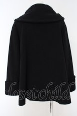 画像2: 【SALE】Jane Marple Dans Le Saｌon / ブリティッシュチェックのリボンカラーコート M クロ O-24-01-14-104-JM-CO-IG-ZTC029 (2)