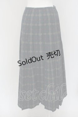 画像5: PINK HOUSE / チェック柄デニムキルトスカート  ブルー×グリーン O-24-01-14-001-LO-SK-IG-ZT257