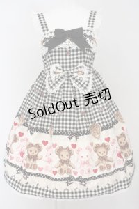 BABY,THE STARS SHINE BRIGHT / くみゃちゃんのSweet Heart CheckジャンパースカートII  クロ O-24-01-14-014-BA-OP-OW-OS
