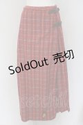 PINK HOUSE / チェック柄デニムキルトスカート  アカ O-24-01-14-002-LO-SK-IG-ZT257