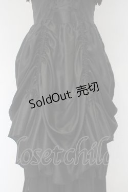 画像3: ATELIER PIERROT / ロングバッスルジャンパースカート  ブラック×ブラック O-24-01-16-030-EL-OP-IG-OS