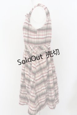 画像2: LODISPOTTO / シャギーチェックジャンパースカート  ベージュ O-24-01-16-017-LO-OP-IG-ZT419