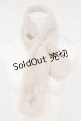 axes femme / ビット使いファーティペット  ベージュ O-24-01-19-081-AX-ZA-IG-ZT334