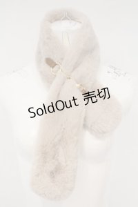 axes femme / ビット使いファーティペット  ベージュ O-24-01-19-081-AX-ZA-IG-ZT334