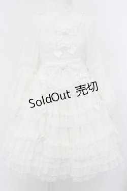 画像1: metamorphose / 幽玄の姫君ワンピース（2016年 dot tulle）  シロ O-24-01-23-065-ME-OP-IG-OS
