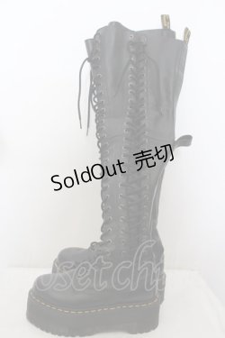 画像5: Dr.Martens (Getta Grip) / AZREYA26ホール厚底ロングブーツ EU37 ブラック O-24-01-23-097-PU-SH-IG-OS