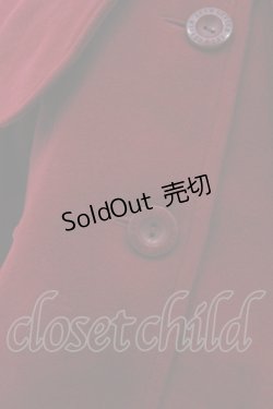 画像2: Leur Getter / ファーカラーとケープ付きのコート M 赤 O-24-01-27-067-LU-CO-SZ-OS