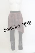 h.NAOTO / D.Gray-manコラボkandaパンツ  ブラックｘボルドー O-24-01-30-048-HN-BG-OW-ZI