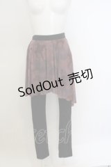 h.NAOTO / D.Gray-manコラボkandaパンツ  ブラックｘボルドー O-24-01-30-048-HN-BG-OW-ZI