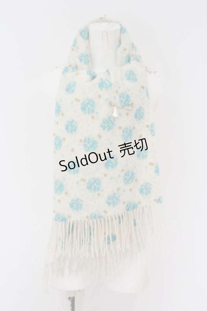 画像1: 【SALE】Franche Lippee / たんぽぽストール  アイボリー×サックス O-24-01-31-068-LO-ZA-IG-ZT342 (1)