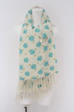 画像1: 【SALE】Franche Lippee / たんぽぽストール  アイボリー×サックス O-24-01-31-068-LO-ZA-IG-ZT342 (1)