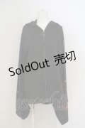 NieR Clothing / 着物袖パーカー  ブラック×レッド O-24-02-07-007-PU-TO-OW-ZY