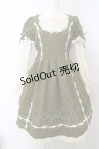 Innocent World / トーションレースワンピース  グリーン×キナリ O-24-02-12-034-IW-OP-OW-OS