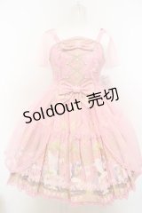 Angelic Pretty / Crystal Dream Carnivalティアードジャンパースカート  ピンク O-24-02-12-053-AP-OP-IG-OS