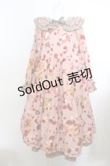 PINK HOUSE / strawberry choco bearプリントミディワンピース  ピンク×ブラウン O-24-02-12-082-LO-OP-IG-OS