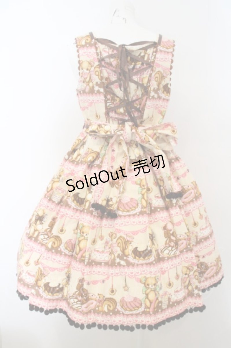 画像4: Angelic Pretty / Little Bear's Cafeジャンパースカート  生成り O-24-02-20-1014-AP-OP-IG-OS (4)