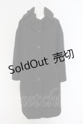 Jane Marple / Drape ribbon collar cocoon コート M クロ O-24-02-21-041-JM-CO-YM-ZTC029