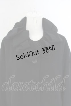 画像2: Jane Marple / Drape ribbon collar cocoon コート M クロ O-24-02-21-041-JM-CO-YM-ZTC029